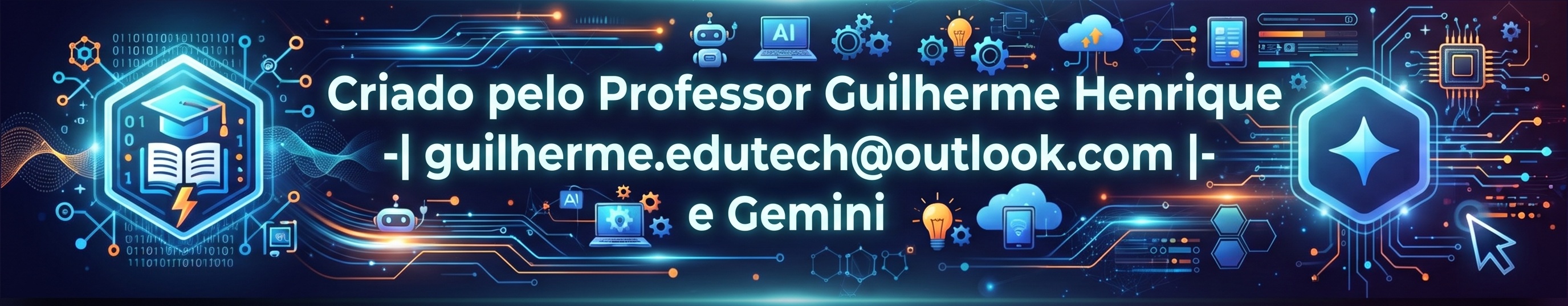 Banner de Créditos - Professor Guilherme Henrique e Gemini